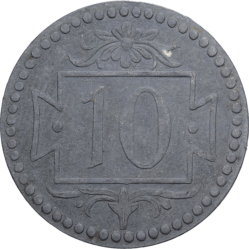 Germany, Stadt Danzig, 10 Pfennig, 1920, VF(30-35), Zinc