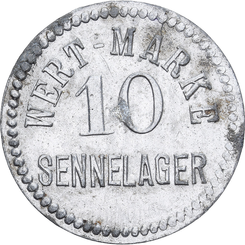 Allemagne, 10 Pfennig, Wert-Marke, Zinc, TTB