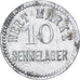 Allemagne, 10 Pfennig, Wert-Marke, Zinc, TTB