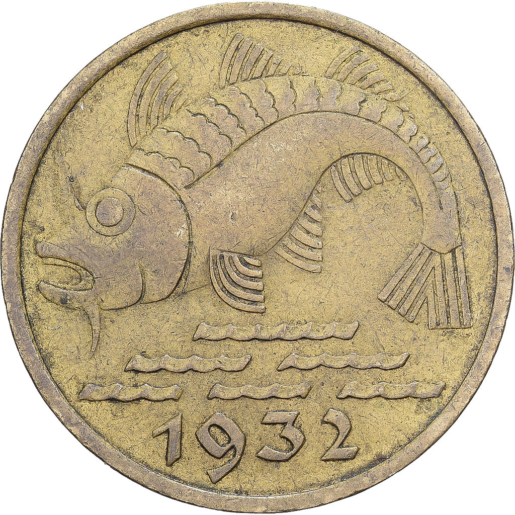 Free City of Danzig, 10 Pfennig, 1932, Berlin, Bronze-Aluminium, EF(40-45)