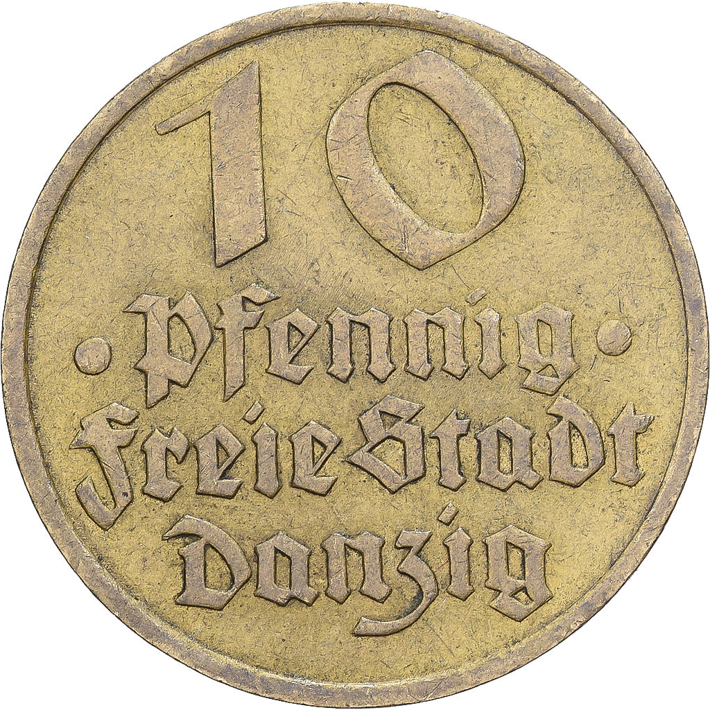 Free City of Danzig, 10 Pfennig, 1932, Berlin, Bronze-Aluminium, EF(40-45)