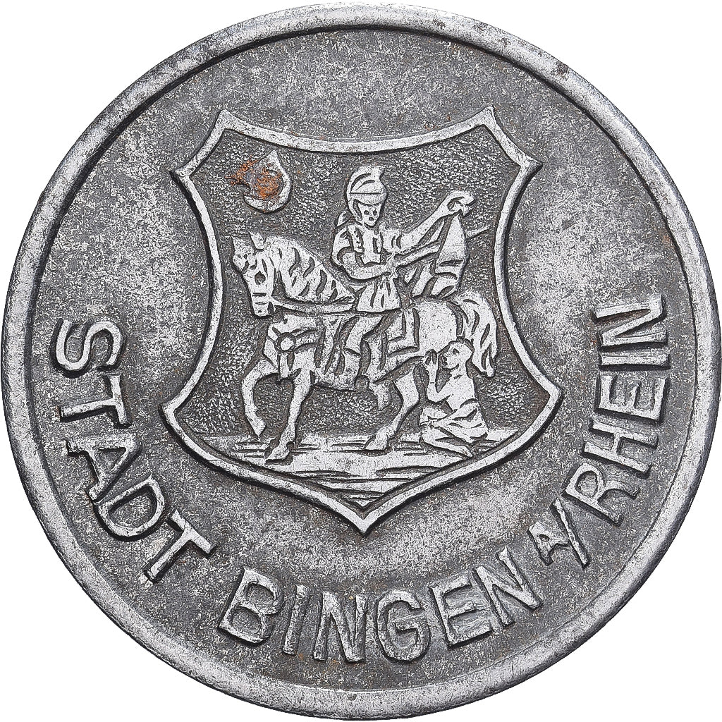Allemagne, Stadt Bingen am Rhein, 50 Pfennig, 1919, SUP, Fer