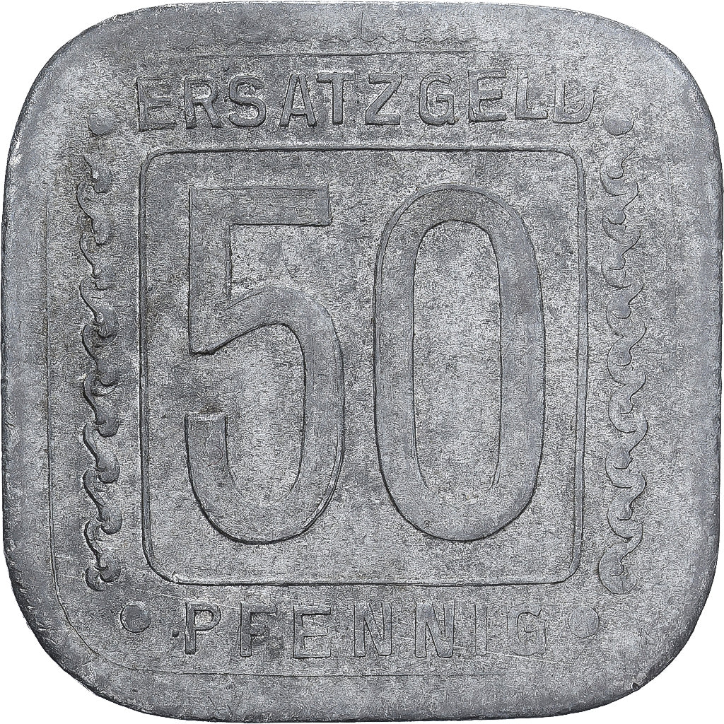 Germany, Stadt Ludwigshafen am Rhein, 50 Pfennig, 1918, EF(40-45), Zinc
