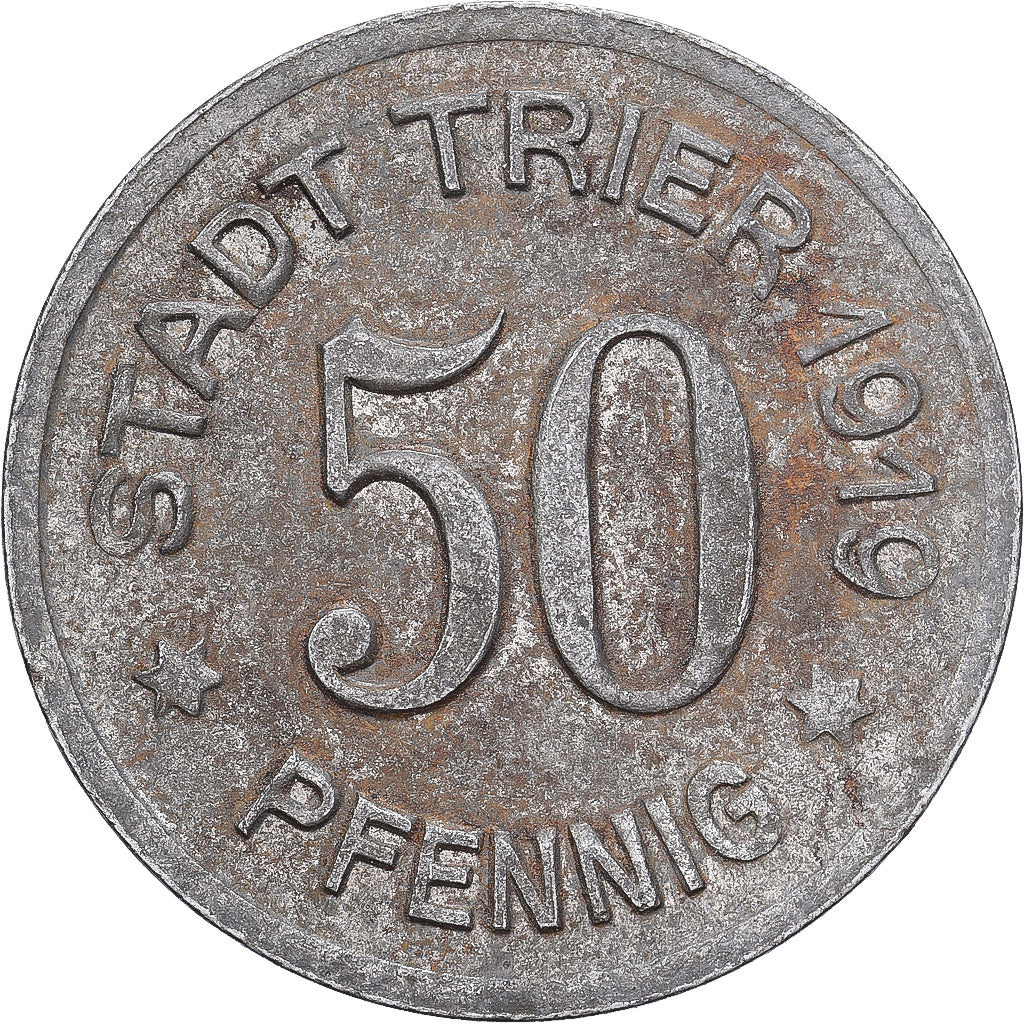 Allemagne, Stadt Trier, 50 Pfennig, 1919, SUP, Fer