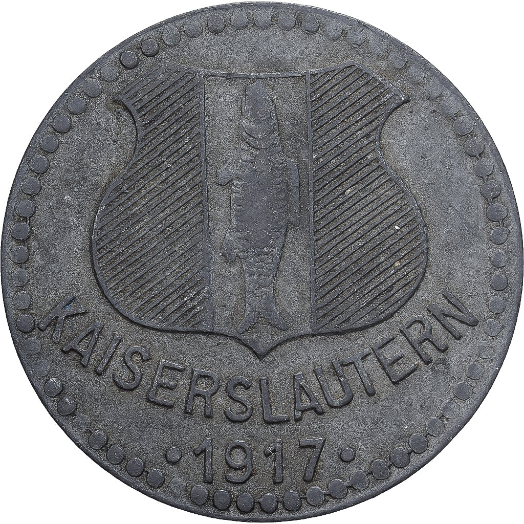 Allemagne, Kaiserlautern, 50 Pfennig, 1917, TTB, Zinc