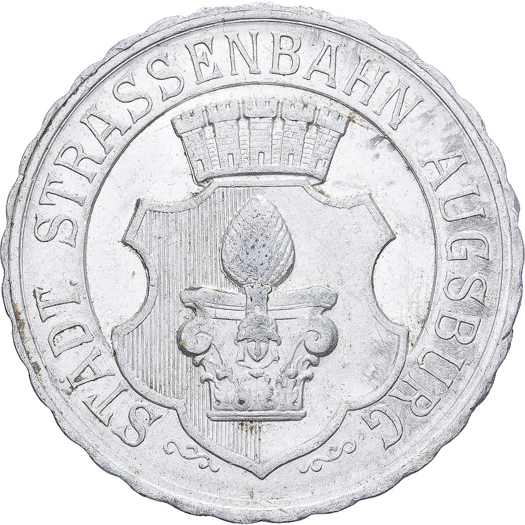 Allemagne, Ville d'Augsbourg, 50 Pfennig, 1920, SUP, Aluminium