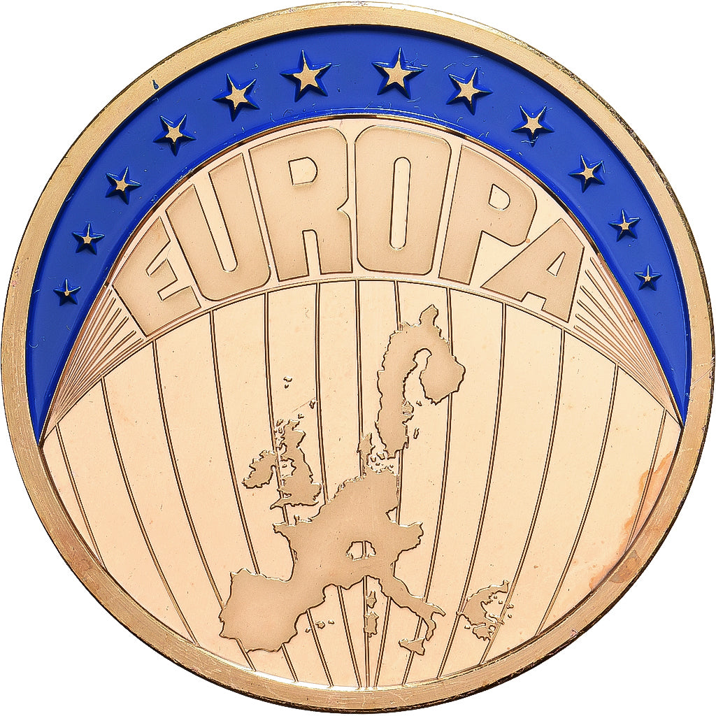 Eurozone, 1 Ecu Europa, 1999, Gold plated copper, Prooflike, MS(65-70)