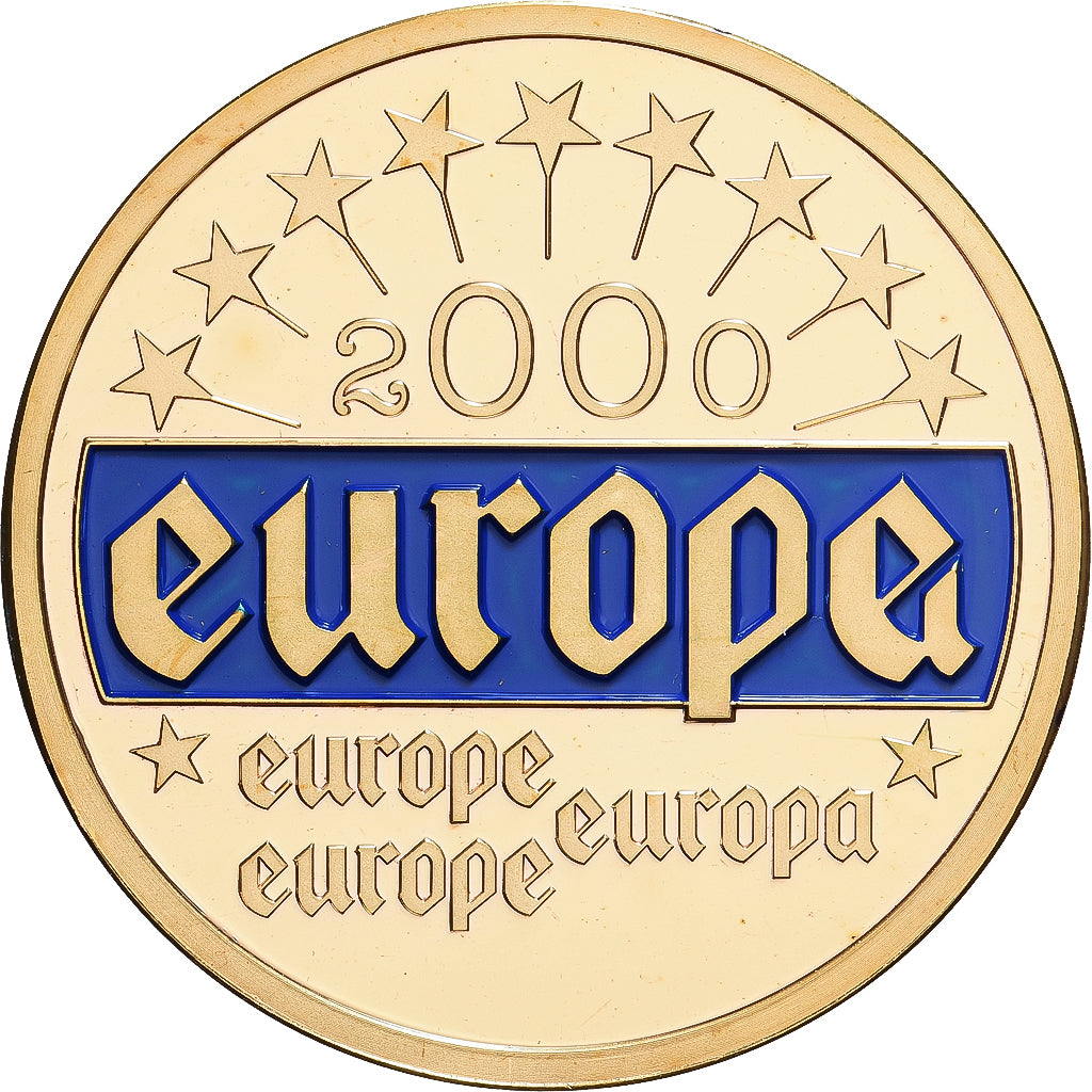 Zone euro, 1 Ecu Europa, 2000, Cuivre plaqué or, FDC, Prooflike