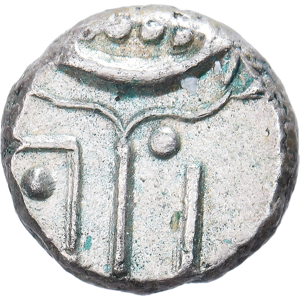Kingdom of Travancore, Chuckram, 1811-1901, Argento, BB+, KM:C8