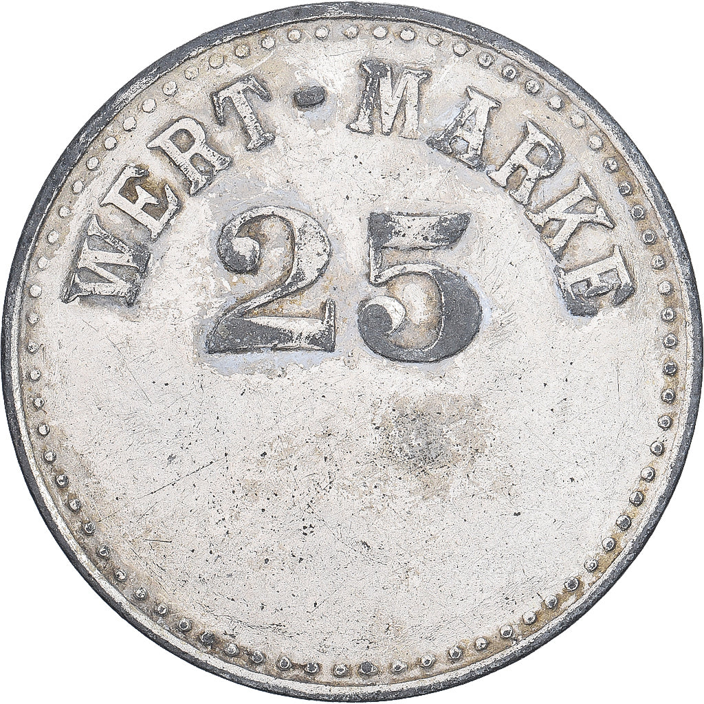 Allemagne, Wert-Marke, 25 Pfennig, TTB, Zinc