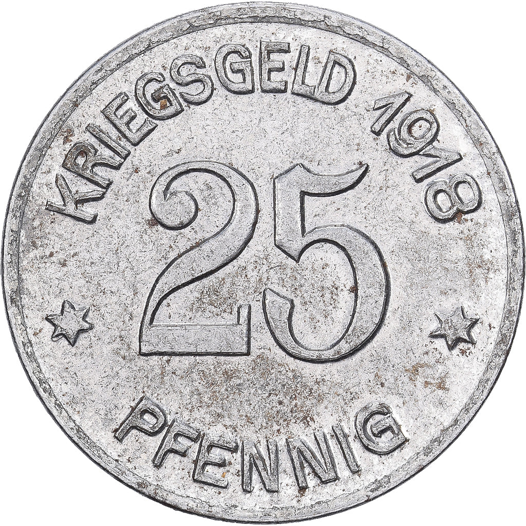 Allemagne, Stadt Coblenz, 25 Pfennig, 1918, SUP+, Fer