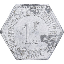 Maroc, 1 Franc, Entreprise Collet & Gouvernet, Aluminium, SUP