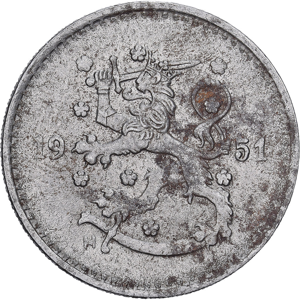 Finlandia, 1 Markka, 1951, Helsinki, Ferro, SPL, KM:30b