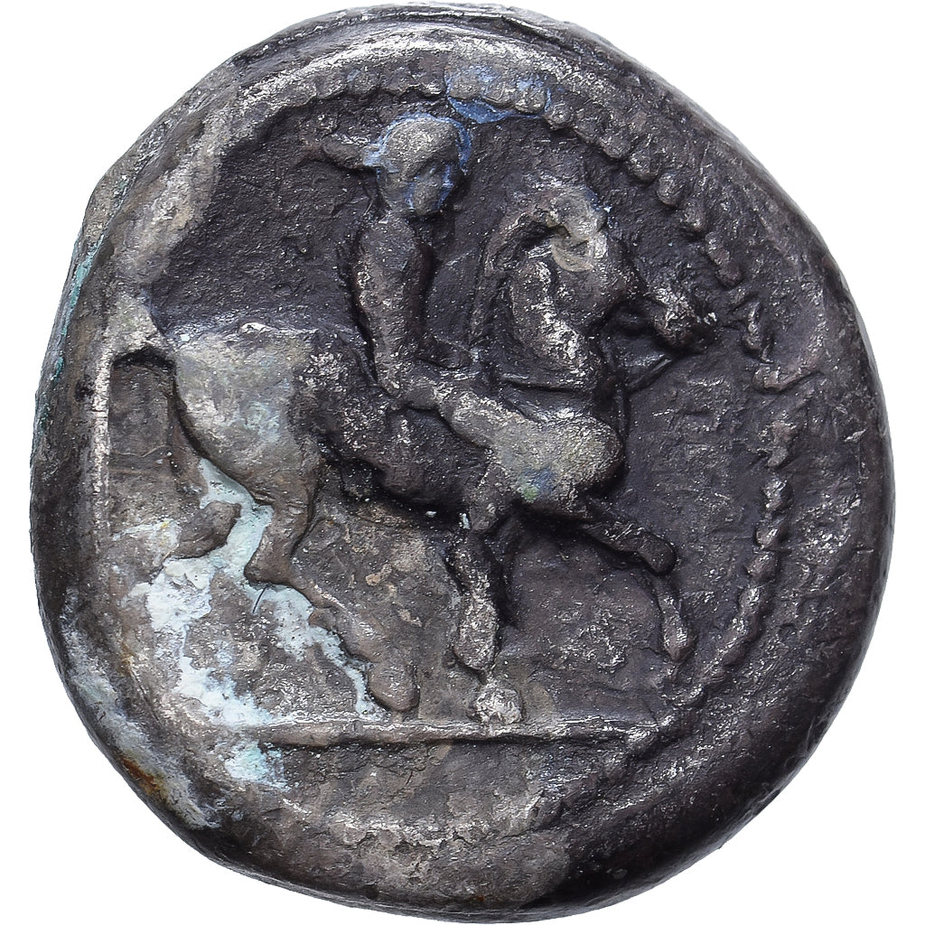 Sicily, Drachm, 485-466 BC, Syracuse, Silver, VF(30-35), HGC:2-1360