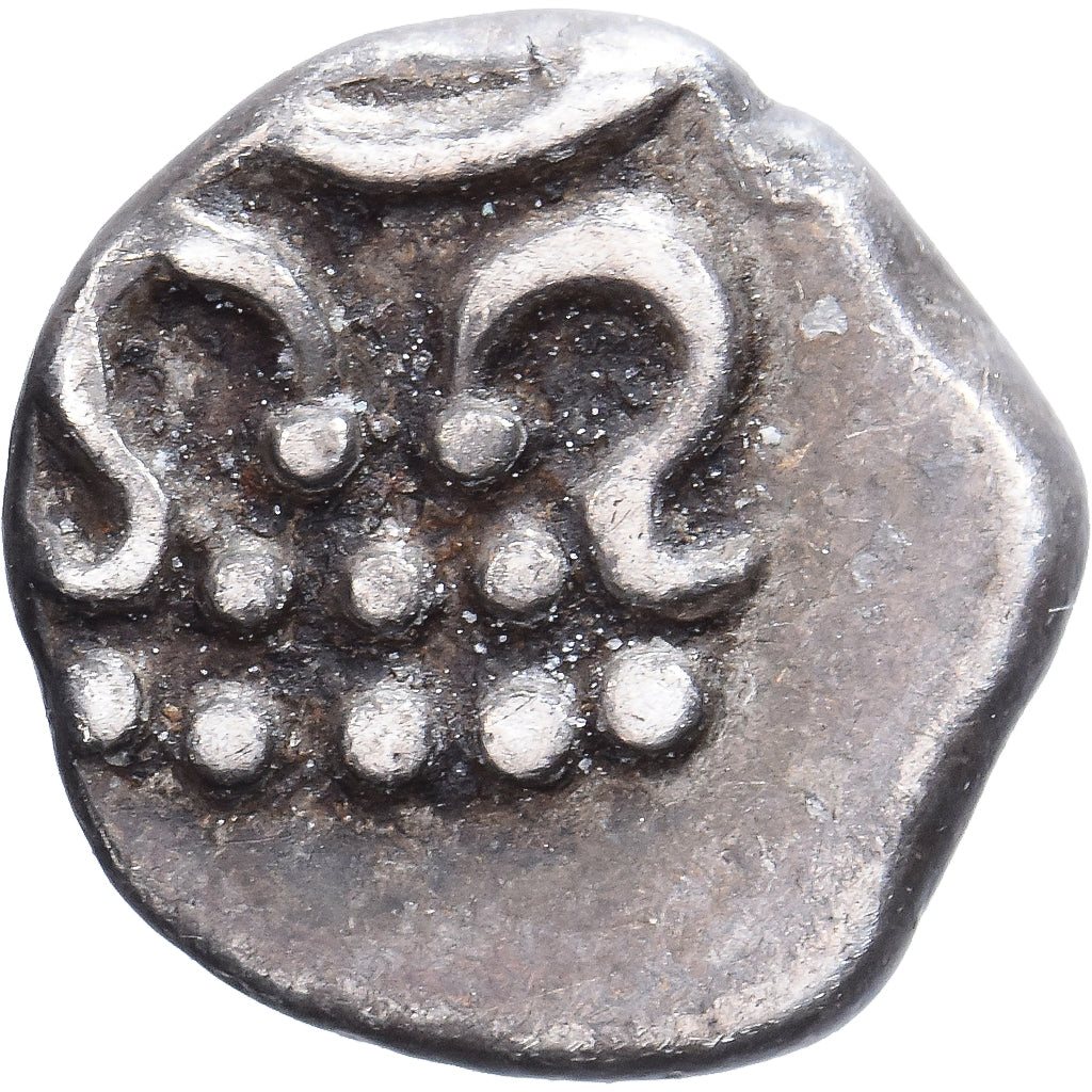 Kingdom of Travancore, Ayilyam Thirunal, Chuckram, 1860-1880, Zilver, ZF, KM:21