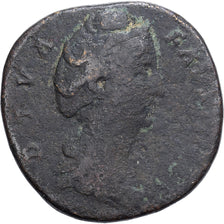 Roman Empire, Diva Faustina I, Sestertius, 141, Rome, Bronze, F(12-15)