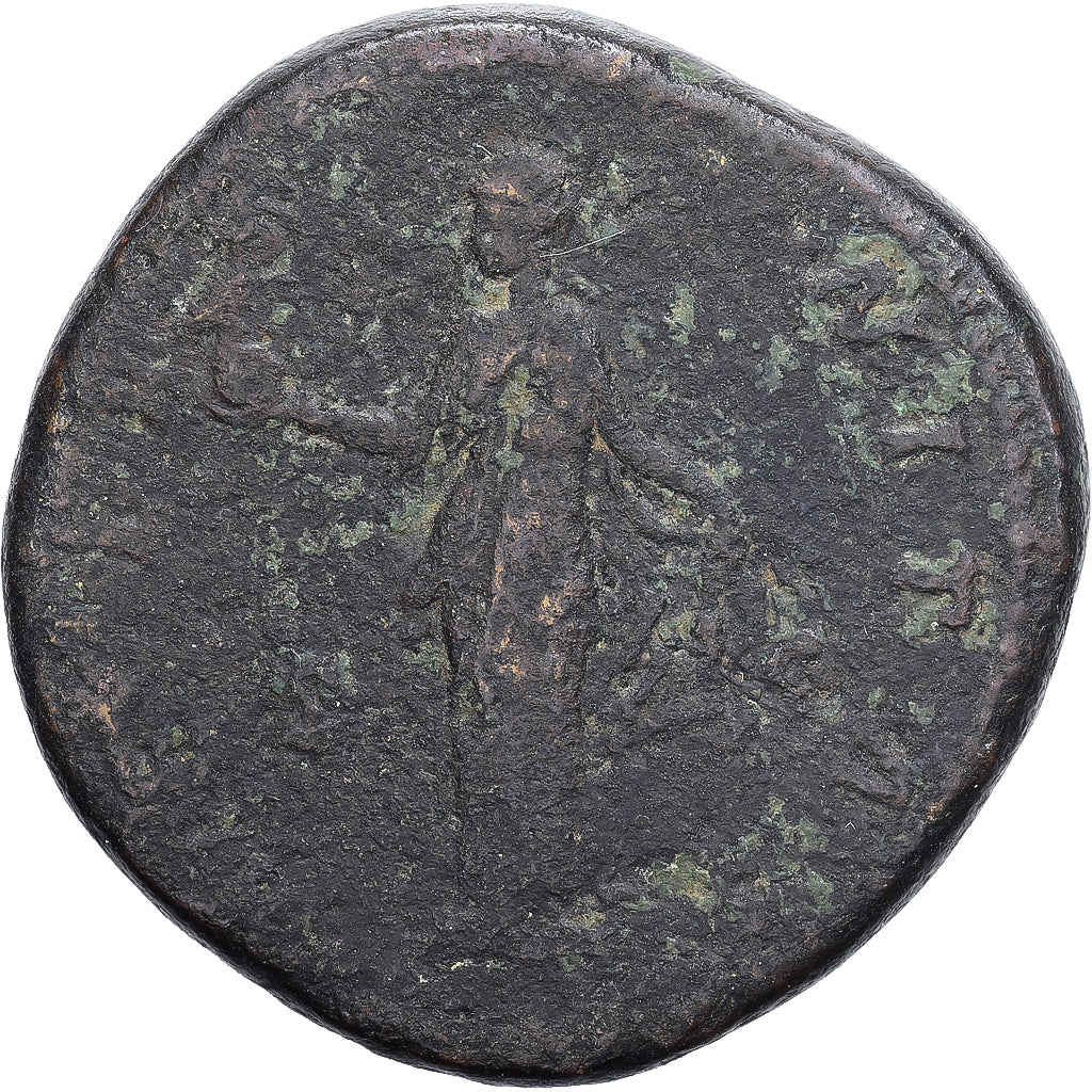 Roman Empire, Diva Faustina I, Sestertius, 141, Rome, Bronze, F(12-15)