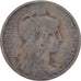 France, 5 Centimes, Daniel-Dupuis, 1908, Paris, Bronze, TB, Gadoury:165