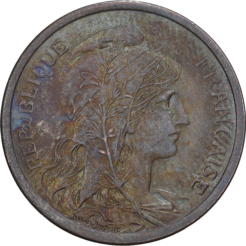 Frankreich, 2 Centimes, Daniel-Dupuis, 1913, Paris, Bronze, UNZ, Gadoury:107