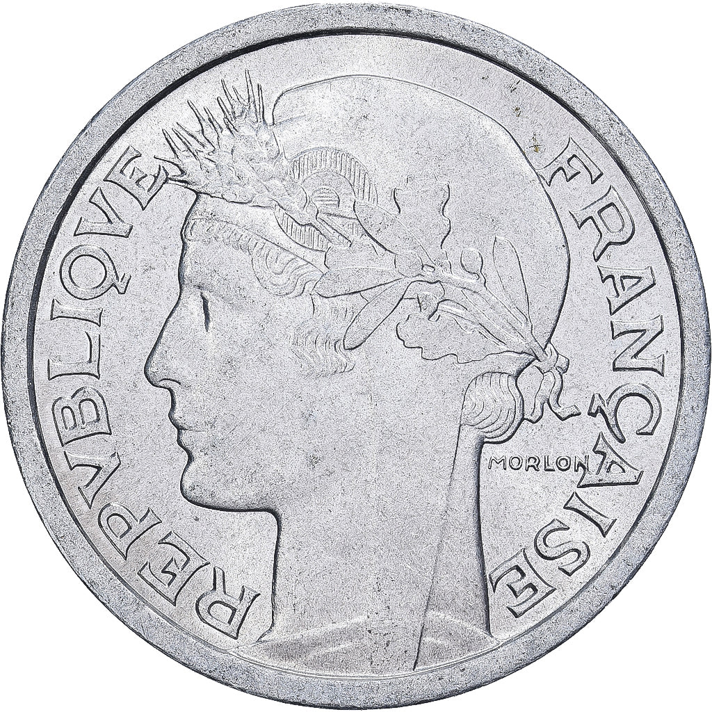 France, 1 Franc, Morlon, 1959, Paris, Aluminum, AU(55-58), Gadoury:473c