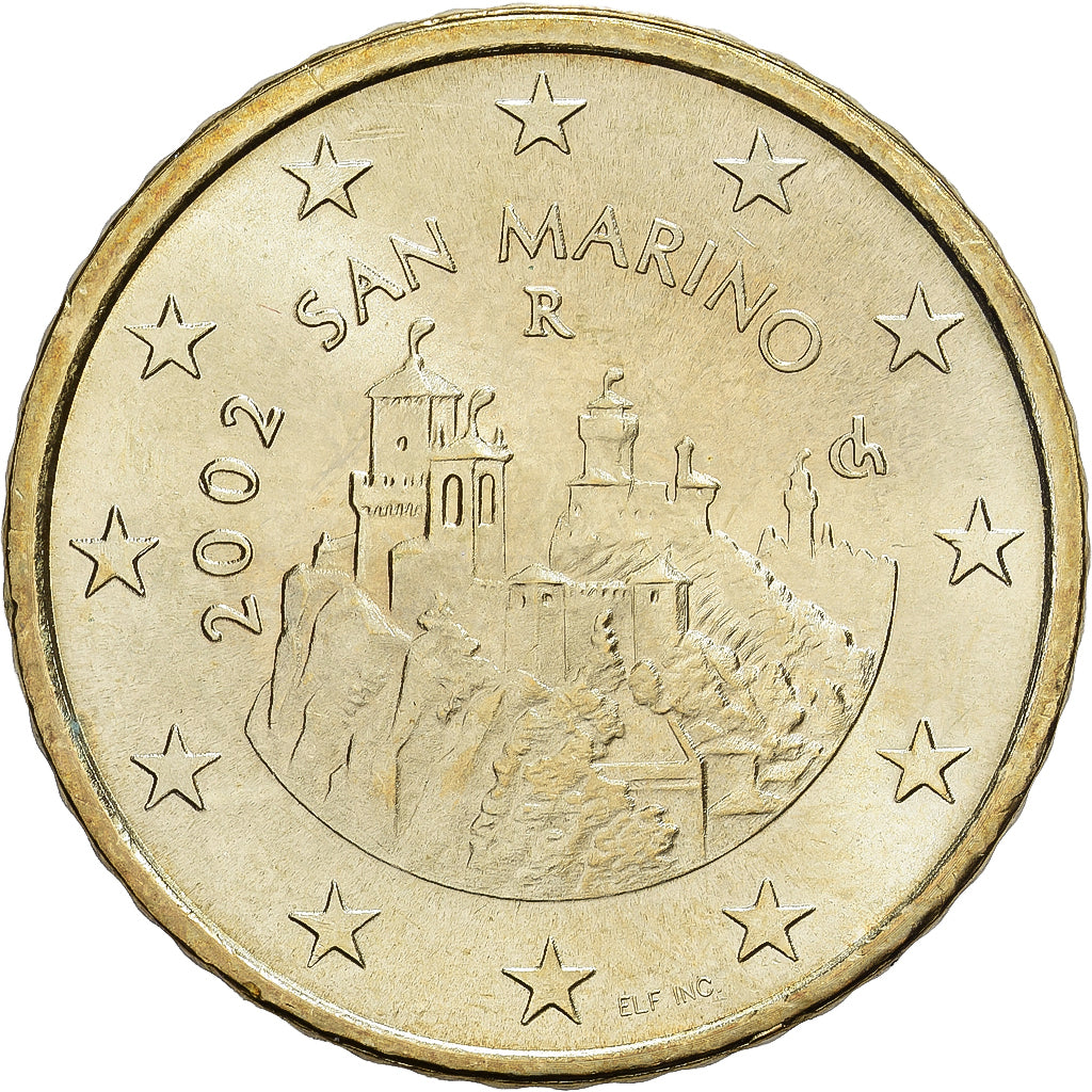 San Marino, 50 Centimes, 2002, Rome, Nordic gold, MS(65-70), KM:445