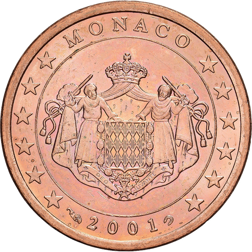 Monaco, Rainier III, 5 Centimes, 2001, MDP, Copper Plated Steel, MS(65-70)