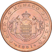 Monaco, Rainier III, 5 Centimes, 2001, MDP, Copper Plated Steel, MS(65-70)