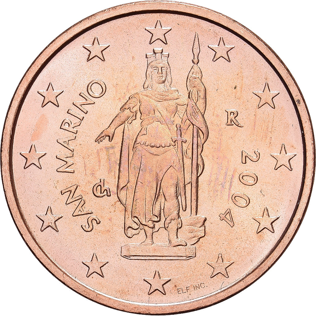 Saint-Marin, 2 Centimes, 2004, Rome, Cuivre plaqué acier, FDC, KM:441