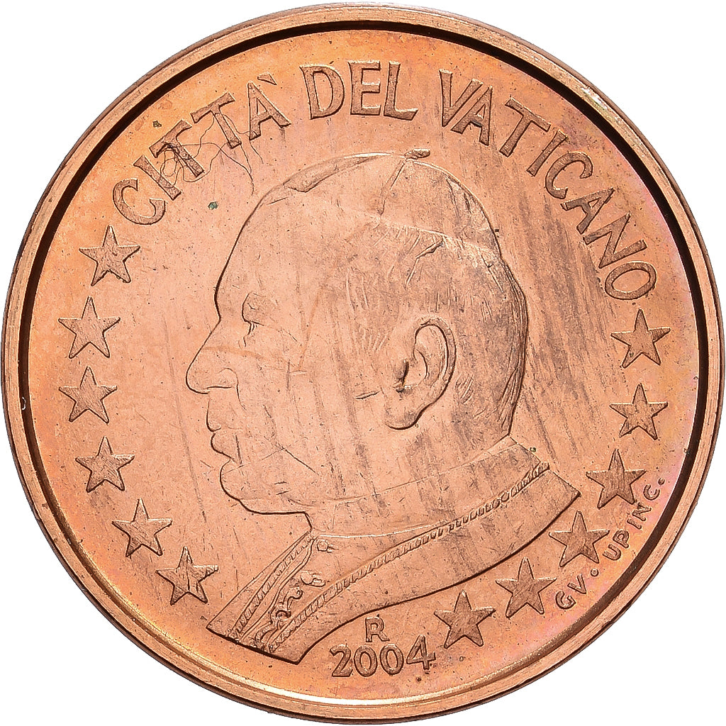 Vatican, Jean-Paul II, 1 Centime, 2004, Rome, Cuivre plaqué acier, FDC, KM:341