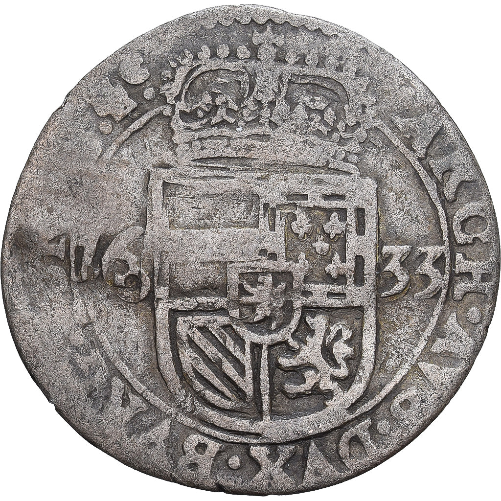 Duché de Brabant, Philippe IV, 1 Stuiver, 1633, Bruxelles, Billon, TB+