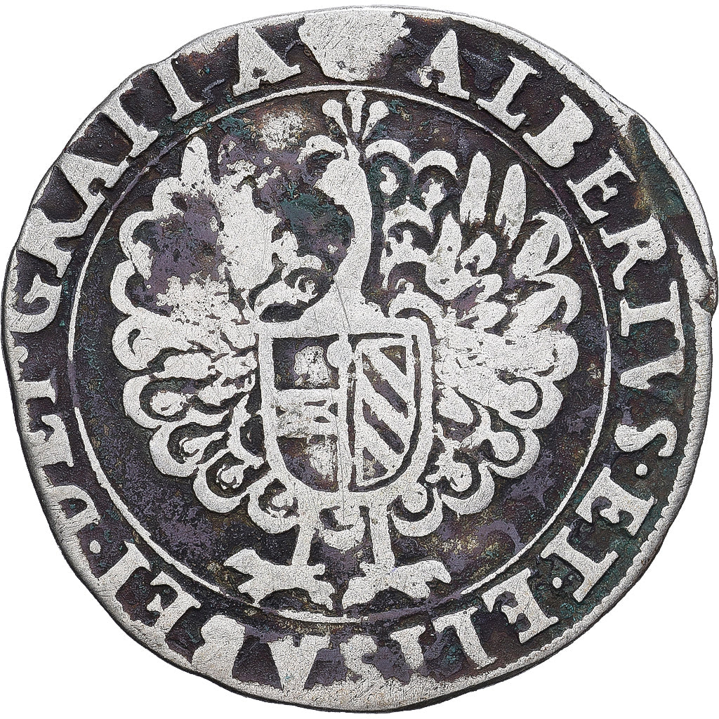 Duché de Brabant, Albert & Isabelle, Escalin, 1612-1613, Anvers, Argent, TB