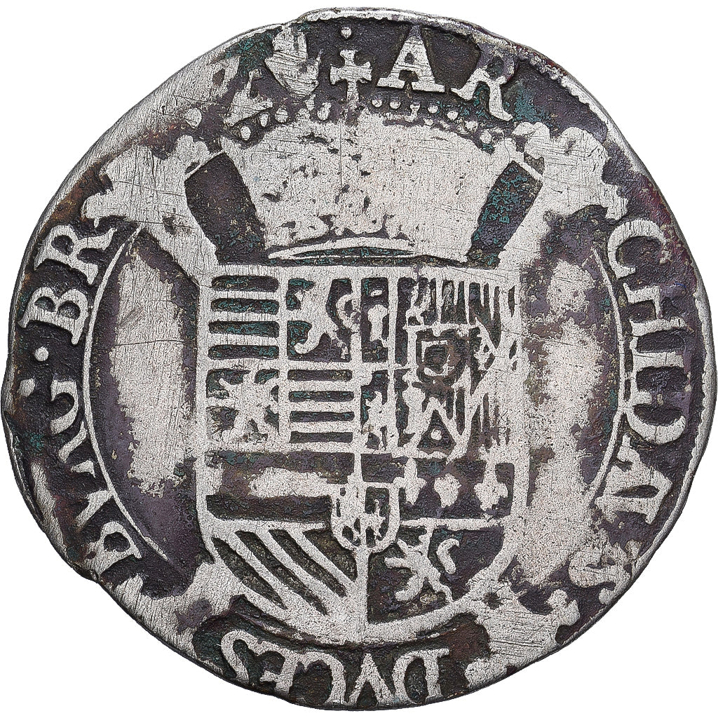 Duché de Brabant, Albert & Isabelle, Escalin, 1612-1613, Anvers, Argent, TB