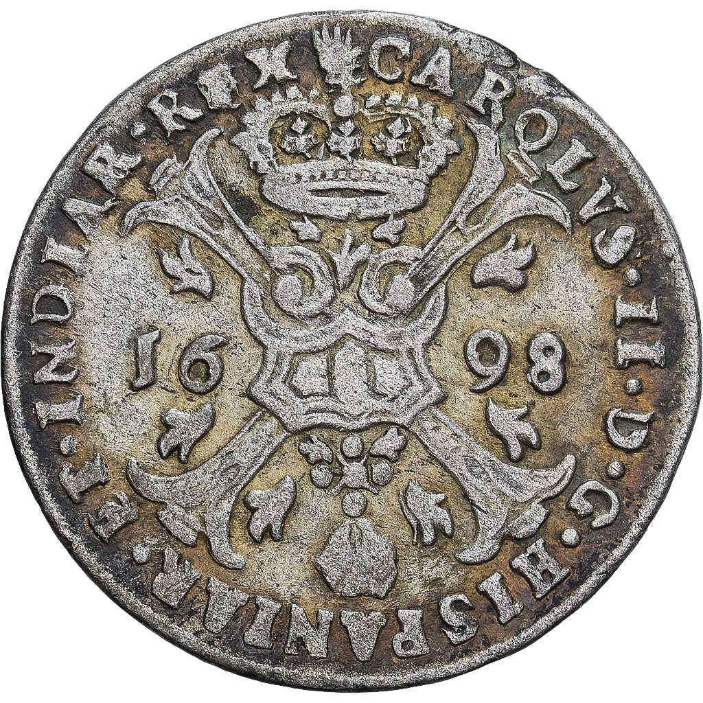 Duchy of Brabant, Charles II, 4 Patards, 1698, Antwerp, Billon, EF(40-45)