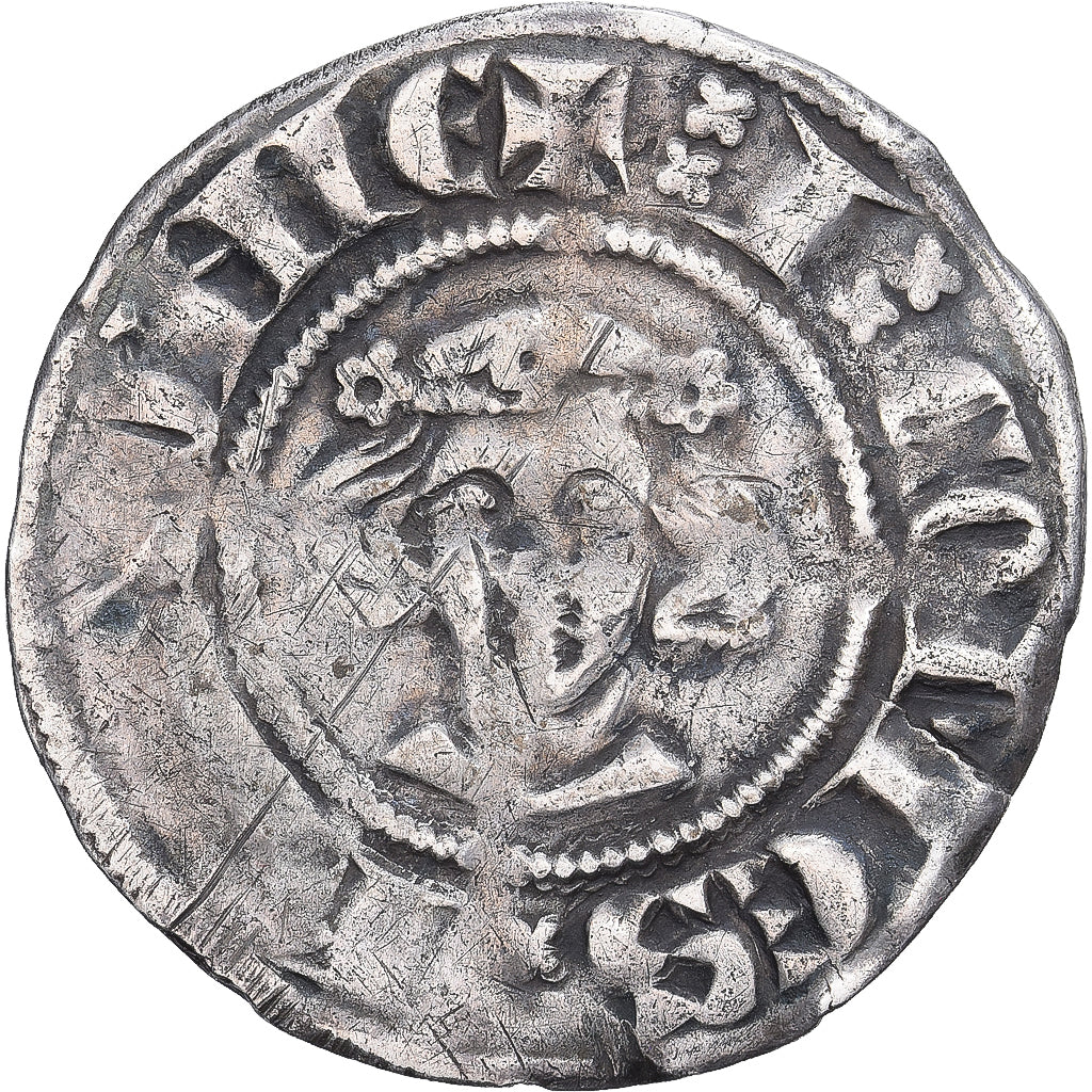 County of Hainaut, Jean II, Esterlin, 1291-1295, Mons, Silver, VF(20-25)