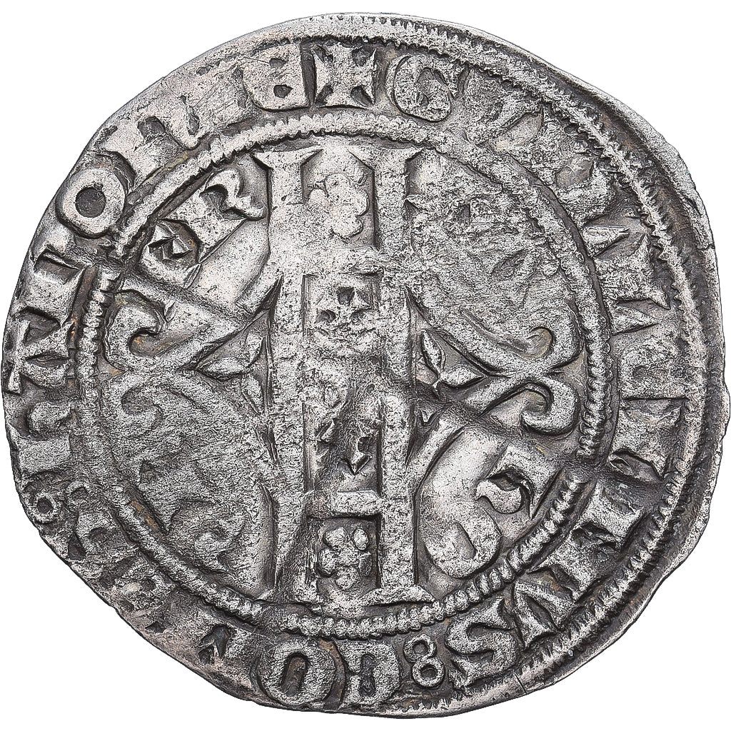 County of Hainaut, Guillaume III, Double Gros, 1355-1389, Valenciennes, Silver