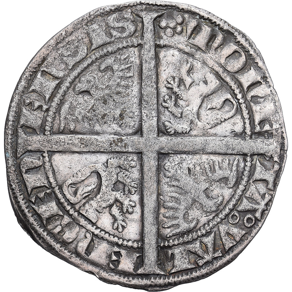 County of Hainaut, Guillaume III, Double Gros, 1355-1389, Valenciennes, Silver
