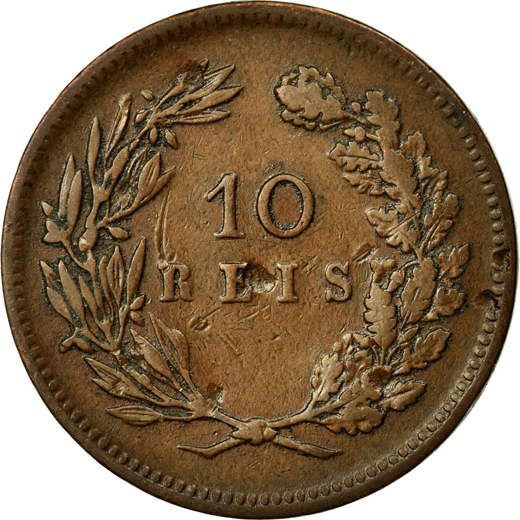Moneta, Portogallo, Carlos I, 10 Reis, 1892, Portugal Mint, BB, Bronzo, KM:532