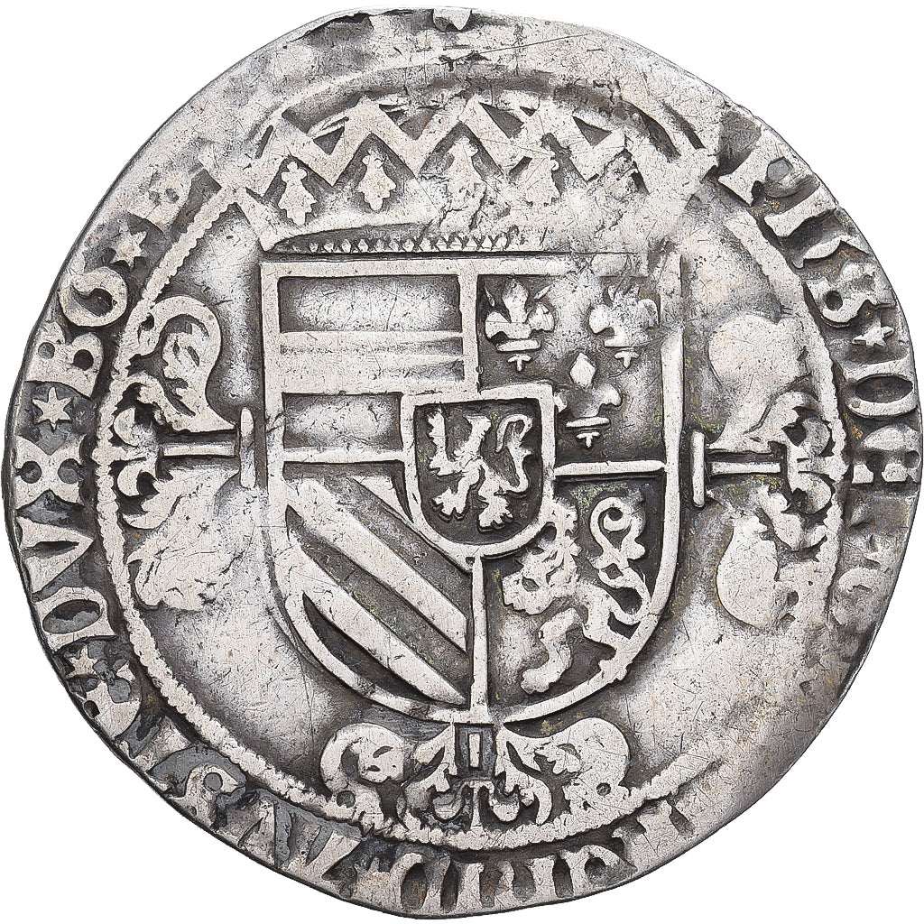 Duchy of Brabant, Philippe le Beau, 1 Silver Fleece, 1502, Antwerp, Srebro