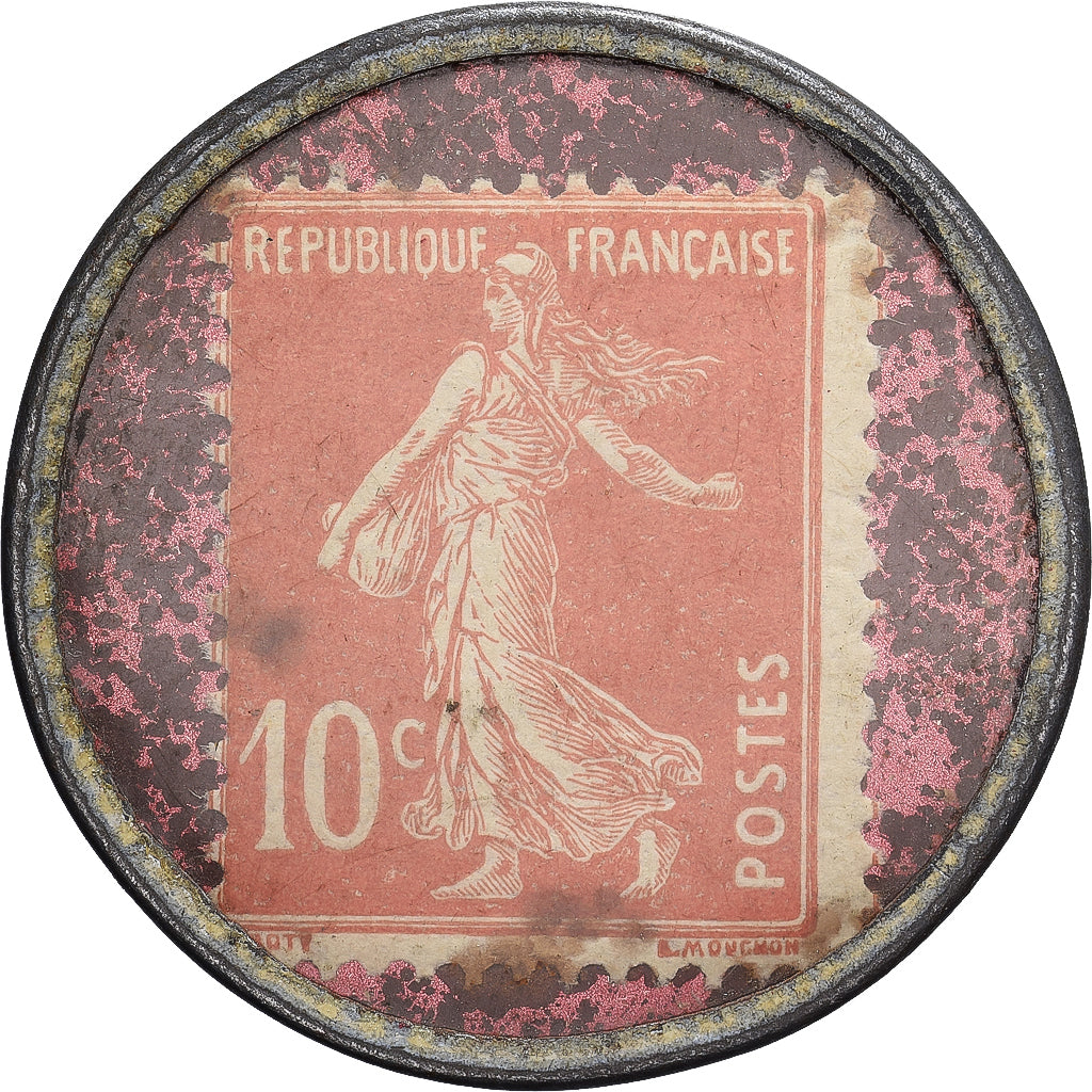 Francja, 10 Centimes, JTPF Lille, 1920-1923, Aluminium, Timbre-Monnaie