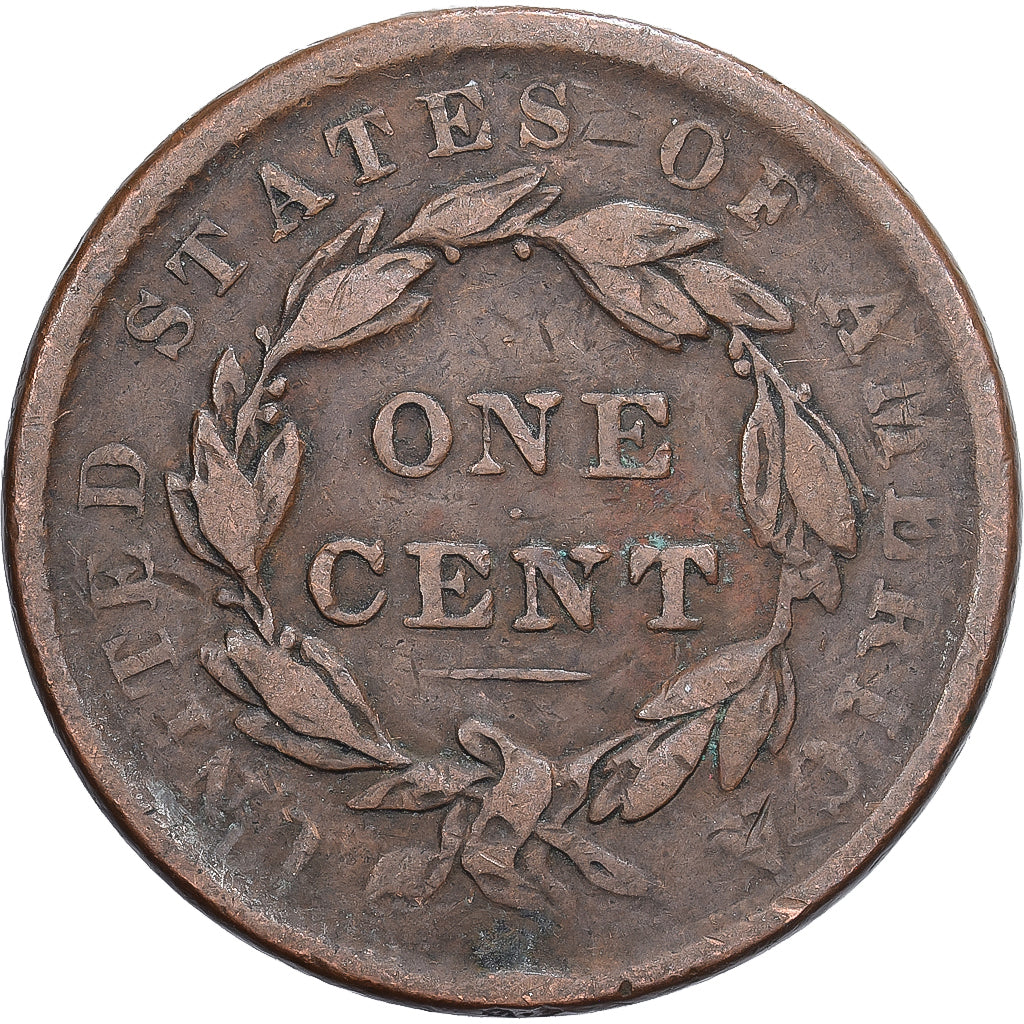 United States, 1 Cent, Coronet Head, 1838, Philadelphia, Copper, VF(20-25)