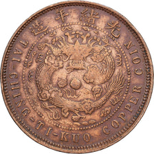 Chine, Guangxu, 10 Cash, 1906, Hunan, Cuivre, TTB
