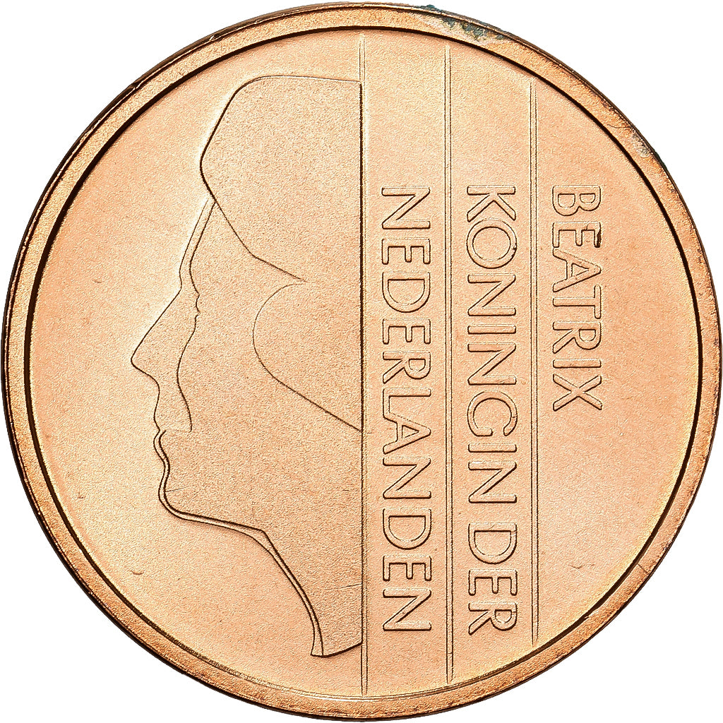 Netherlands, Beatrix, 5 Cents, 2001, Utrecht, Bronze, MS(65-70), KM:202