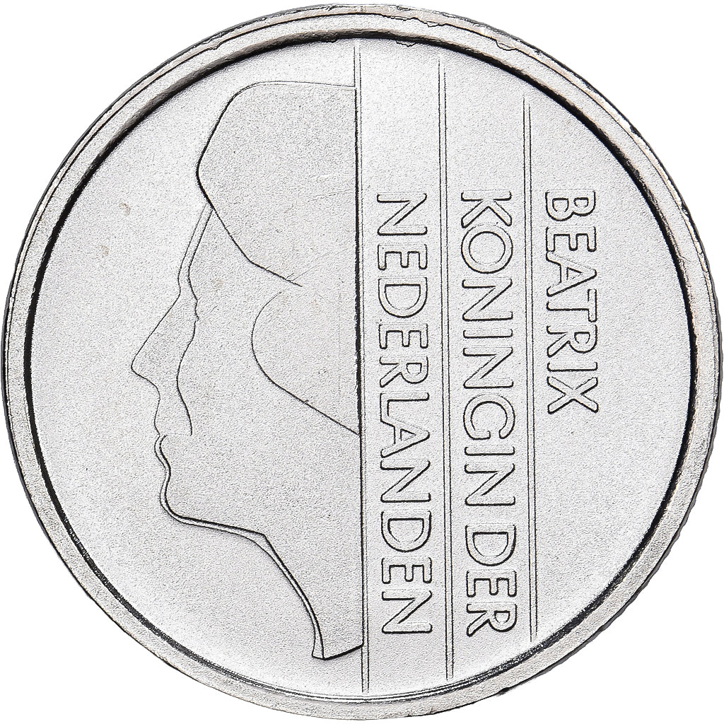 Netherlands, Beatrix, 25 Cents, 2001, Utrecht, Nickel, MS(65-70), KM:204