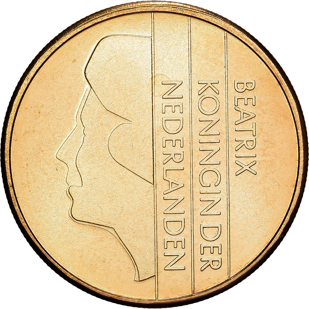 Netherlands, Beatrix, 5 Gulden, 2000, Utrecht, Bronze Clad Nickel, MS(65-70)