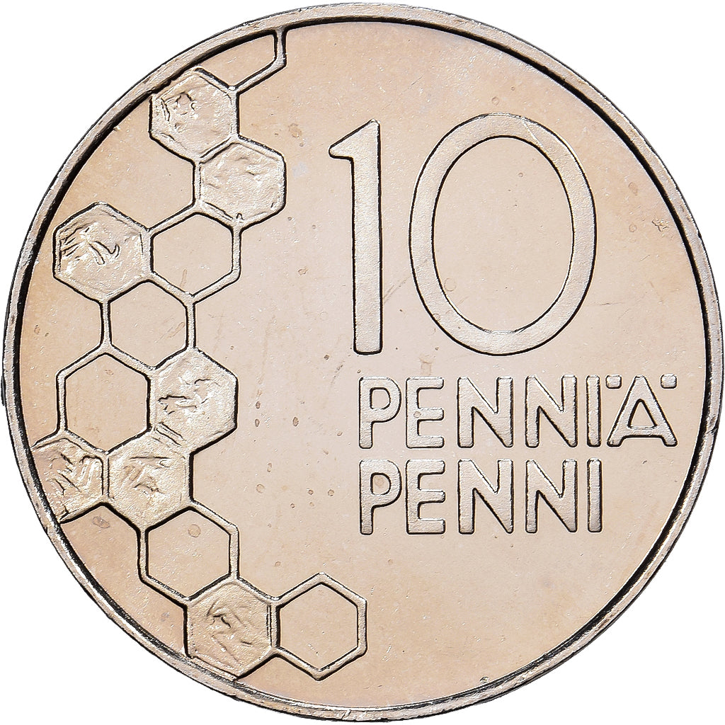 Finlândia, 10 Pennia, 2000, Vantaa, Proof, Cobre-níquel, MS(65-70), KM:65