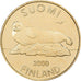 Finlândia, 5 Markkaa, 2000, Vantaa, Proof, Bronze-Alumínio, MS(65-70), KM:73