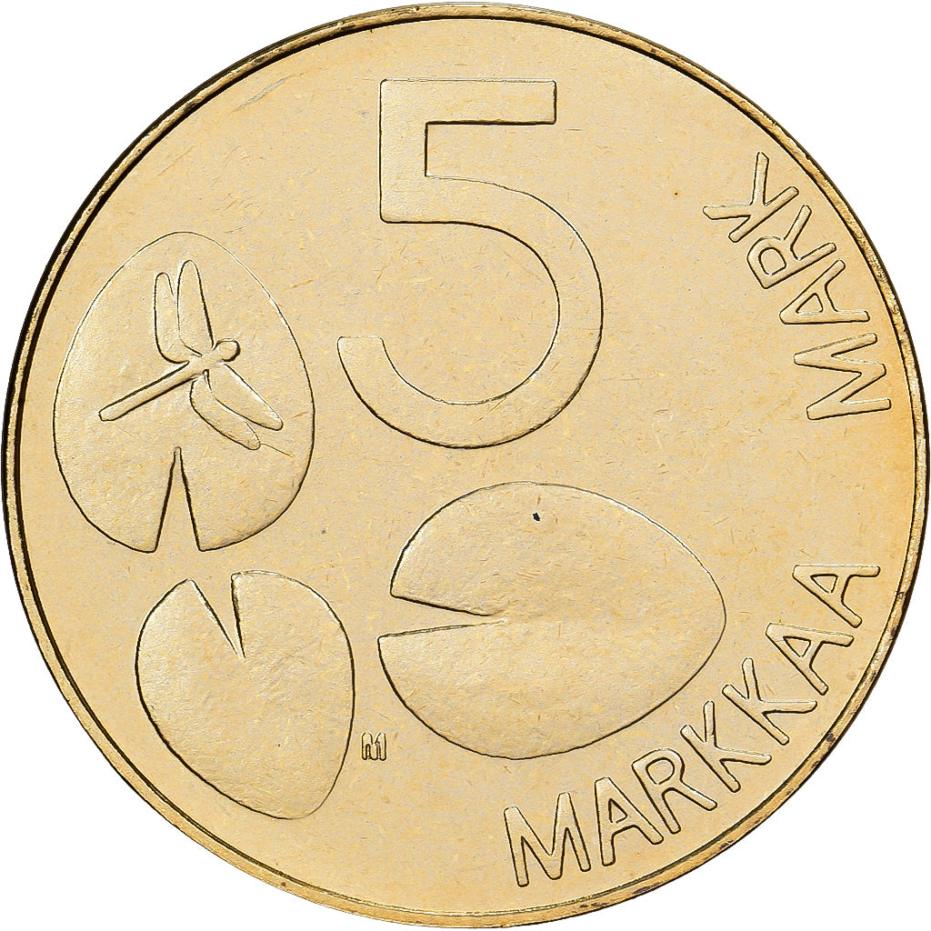 Finlândia, 5 Markkaa, 2000, Vantaa, Proof, Bronze-Alumínio, MS(65-70), KM:73