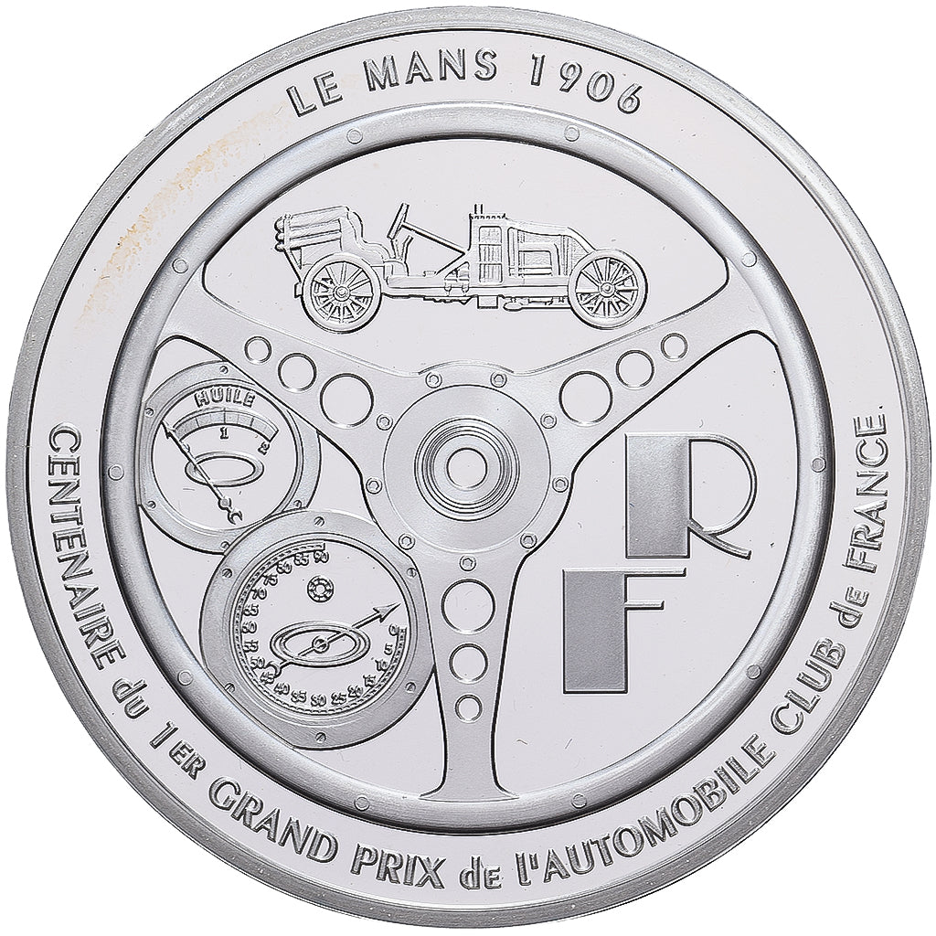 France, 1 1/2 Euro, Grand Prix ACF, Centenaire, Proof, 2006, MDP, Silver