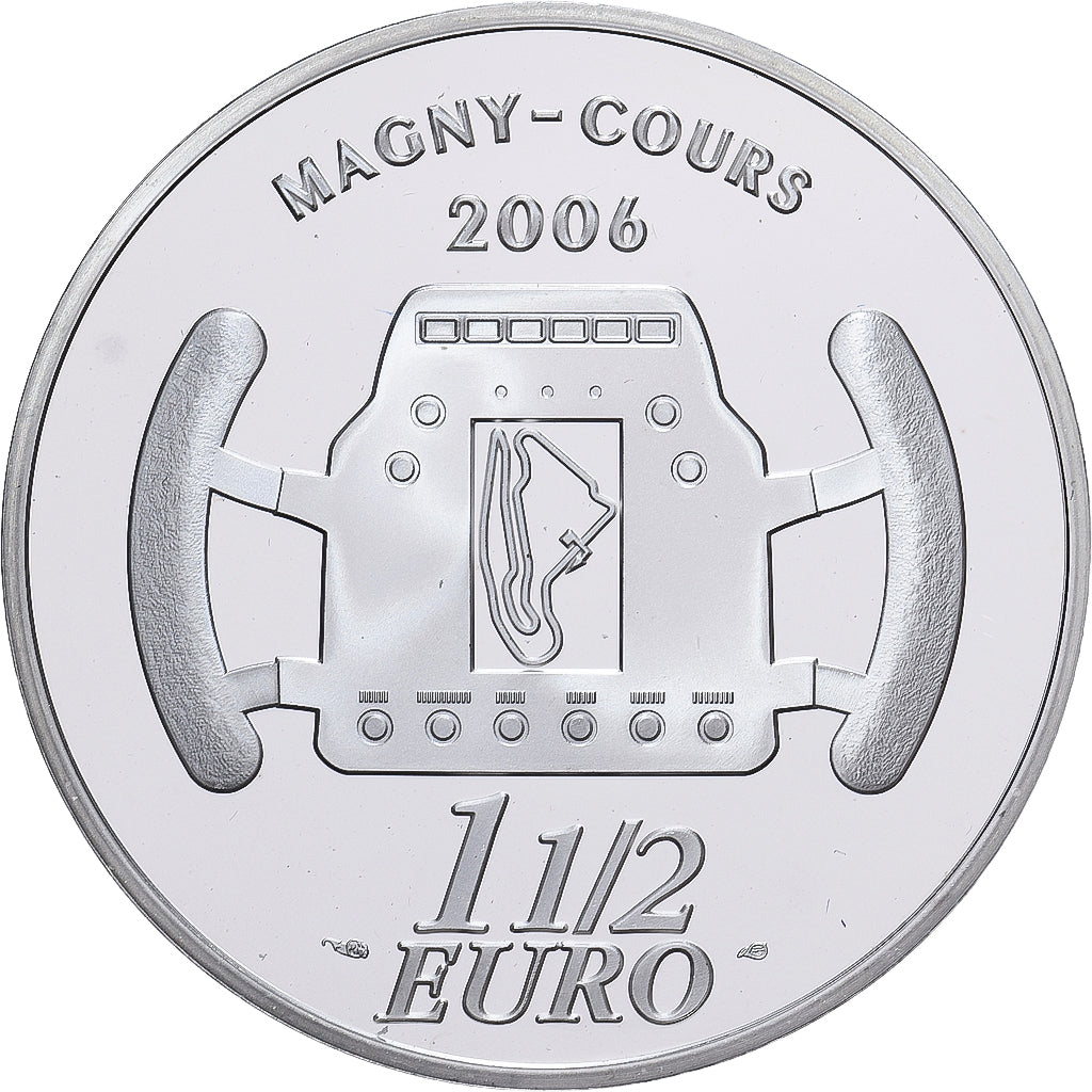France, 1 1/2 Euro, Grand Prix ACF, Centenaire, Proof, 2006, MDP, Silver