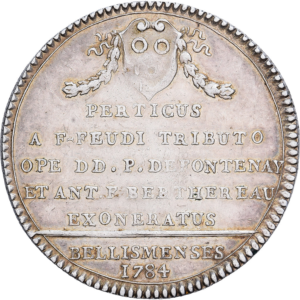 France, Token, Louis XVI, Exception de droit, 1784, Silver, AU(55-58)